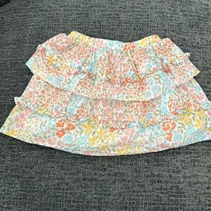 Posh peanut spring floral skirt with ruffles. Size 8Y